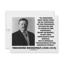 Theodore Roosevelt Treasonable American Public invitations