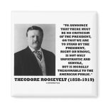 Theodore Roosevelt Treasonable American Public Fridge Magnets