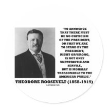 Theodore Roosevelt Treasonable American Public stickers