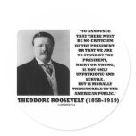 Theodore Roosevelt Treasonable American Public Stickers