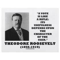 Theodore Roosevelt Vote Is Like A Rifle Character Full Color Flyer