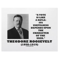 Theodore Roosevelt Vote Is Like A Rifle Character letterhead
