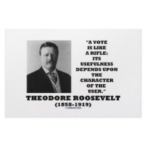 Theodore Roosevelt Vote Is Like A Rifle Character stationery