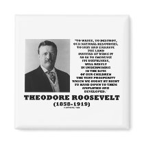 Theodore Roosevelt Waste Destroy Natural Resources magnets by unfinishedpolis Theodore Roosevelt Waste Destroy Natural Resources magnets