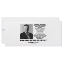 Theodore Roosevelt Waste Destroy Natural Resources Rack Card Template