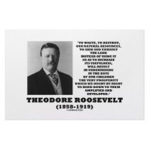 Theodore Roosevelt Waste Destroy Natural Resources stationery