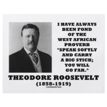 Theodore Roosevelt West African Proverb Stick flyers by unfinishedpolis Theodore Roosevelt West African Proverb Stick flyers