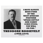 Theodore Roosevelt West African Proverb Stick Letterhead Design