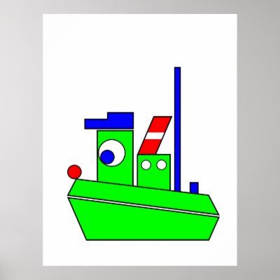 Theophile the Tug Print by lonvig