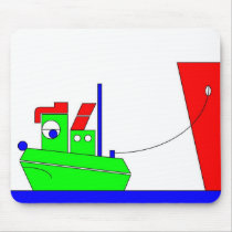 Theophile the Tug - Tired mousepads by lonvig Theophile the Tug - Tired mousepads