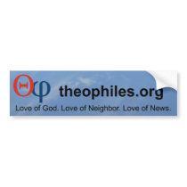 theophiles.org blue bumper sticker bumper stickers
