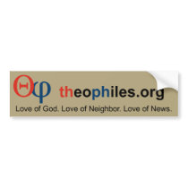 theophiles.org tan bumper sticker bumper stickers
