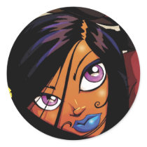 Theory character circle sticker stickers