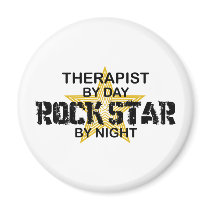 Therapist Rock Star by Night magnets