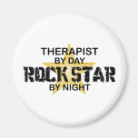 Therapist Rock Star by Night Refrigerator Magnets