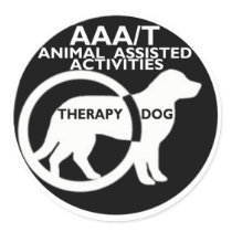 THERAPY DOG ANIMAL ASSISTED ACTIVITIES stickers
