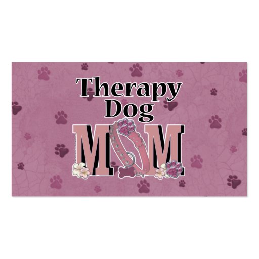 Therapy Dog MOM Business Card Templates (back side)