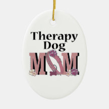 Therapy Dog MOM Christmas Tree Ornament