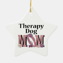 Therapy Dog MOM Christmas Tree Ornaments