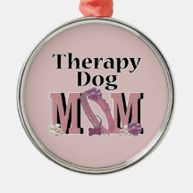 Therapy Dog MOM Christmas Tree Ornaments