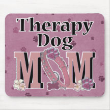 Therapy Dog MOM Mousepads