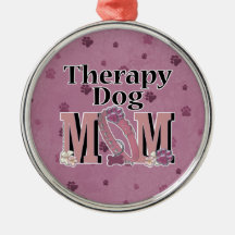 Therapy Dog MOM Ornaments