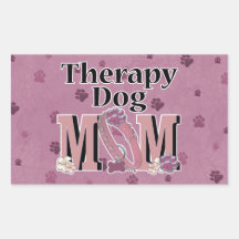 Therapy Dog MOM Stickers