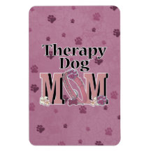 Therapy Dog MOM Vinyl Magnet