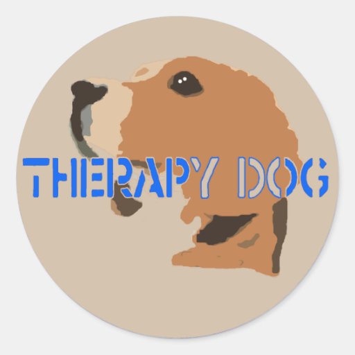 THERAPY DOG SIGN BEAGLE CLASSIC ROUND STICKER Zazzle