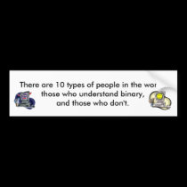 There 10 types of people bumper stickers