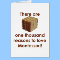 There are 1000 Reasons to Love Montessori cards