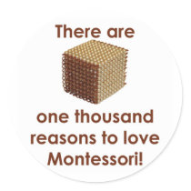 There are 1000 Reasons to Love Montessori Sticker