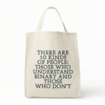 There are 10 kinds of people... canvas bag