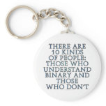 There are 10 kinds of people... keychains
