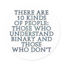There are 10 kinds of people... sticker