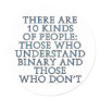 There are 10 kinds of people... sticker