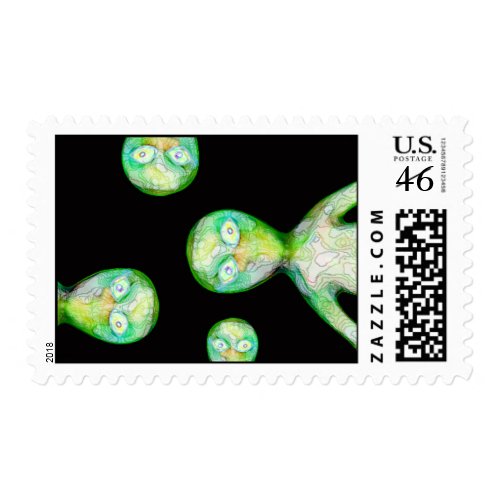 There are aLiEnS on my STAMP! stamp