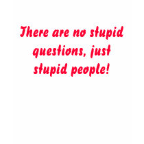 There are no stupid questions, just stupid people! t-shirts by Catwing There are no stupid questions, just stupid people! t-shirts