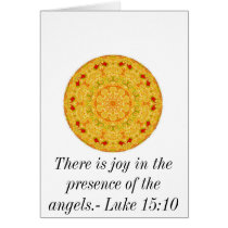 There is joy in the presence of the angels.- Luke Greeting Cards