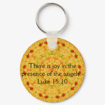 There is joy in the presence of the angels.- Luke keychains by spiritcircle There is joy in the presence of the angels.- Luke keychains