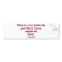 There is No fear in Love Bumper Stickers