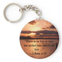 "There is no fear in love" Keyring Keychain