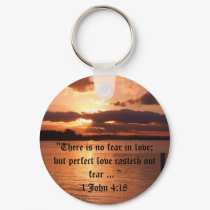 "There is no fear in love" Keyring keychains