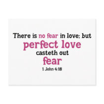 There is No fear in Love Postcards