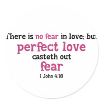 There is No fear in Love Sticker