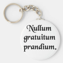 There is no free lunch! keychain