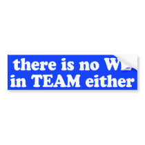There is no WE in TEAM either sticker bumper stickers
