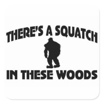 There’s A Squatch In These Woods Round Sticker