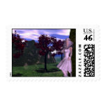 There she waits Alien garden Stamp
