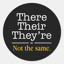 There, Their and They're. Sticker